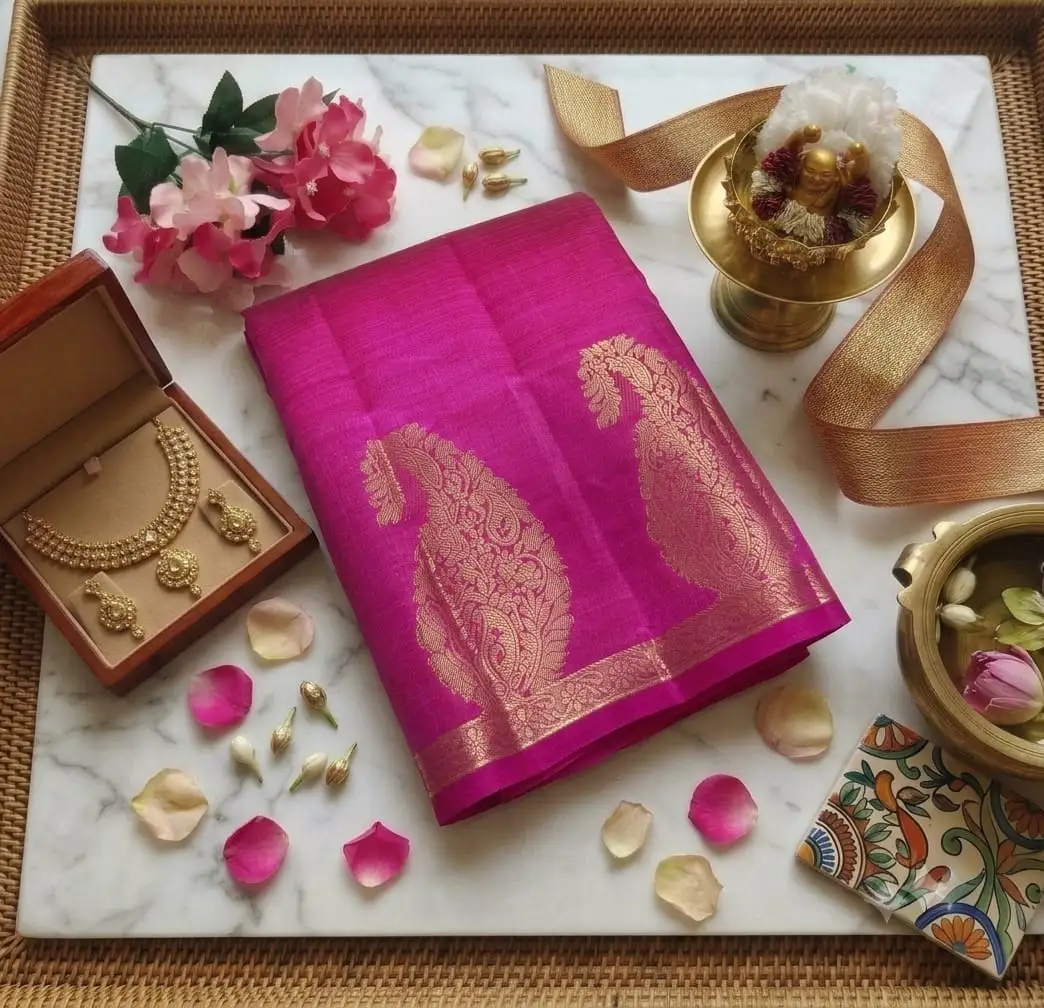 Classic Mango Zari Weaving Tussar Silk Saree